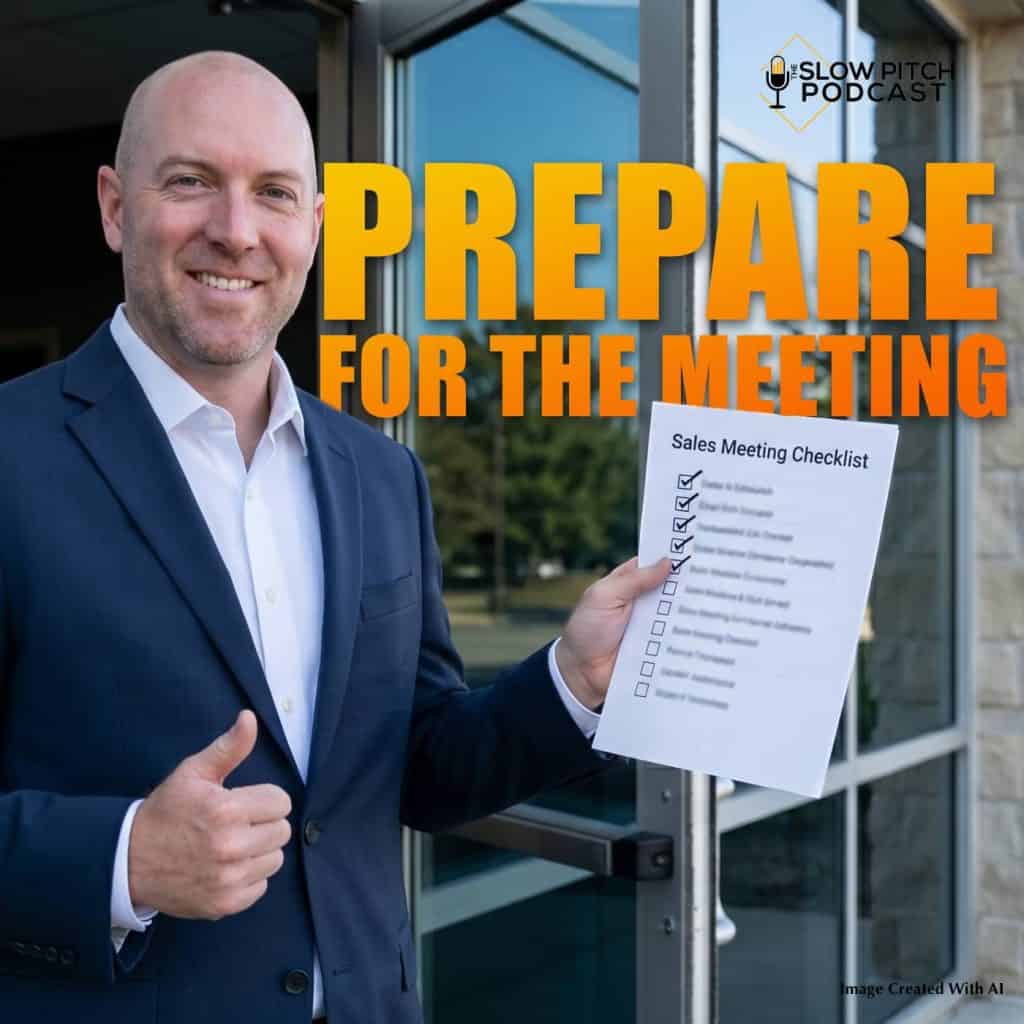 Sales Meeting Prep Tips for The Slow Pitch Sales Podcast - Ep 122